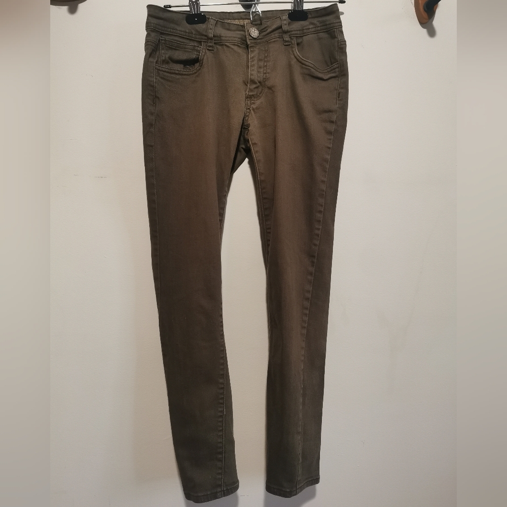 Romeo & Juliet Couture Olive or Khaki Green Skinny Jeans Size 27